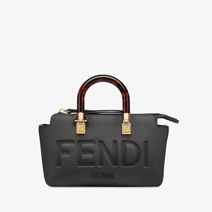 Leather Logo Calf Bag Fendi By Boston The In Mini Way Black ROMA 0713